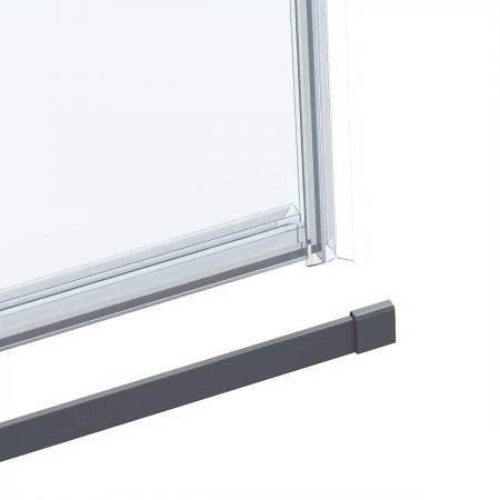Vincea Душевая дверь Комо Софт (Como Soft) VDS-1CS120CLGM, 1200, вороненая сталь, стекло прозрачное