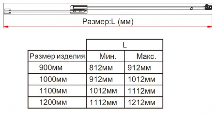 Vincea Душевая дверь Экстра (Extra) VDP-1E9010CLGM, 900/1000, вороненая сталь, стекло прозрачное