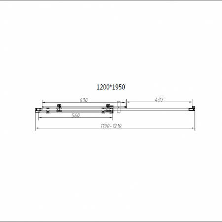 Vincea Душевая дверь Комо-Н (Como-N) VDS-4CN120CLB, 1200, черный, стекло прозрачное
