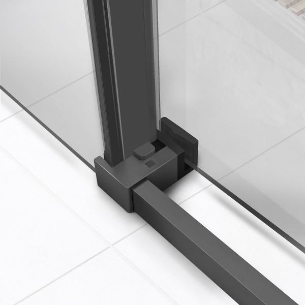 Vincea Душевая дверь Слим Софт (Slim Soft) VDS-1SS150CLGM, 1500, вороненая сталь, стекло прозрачное