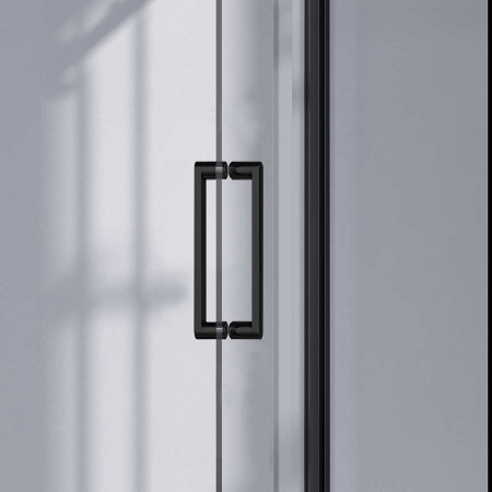 Vincea Душевая дверь Комо-Н (Como-N) VDS-4CN130CLB, 1300, черный, стекло прозрачное
