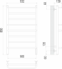 Полотенцесушитель Terminus Евромикс П8 500х850 электро