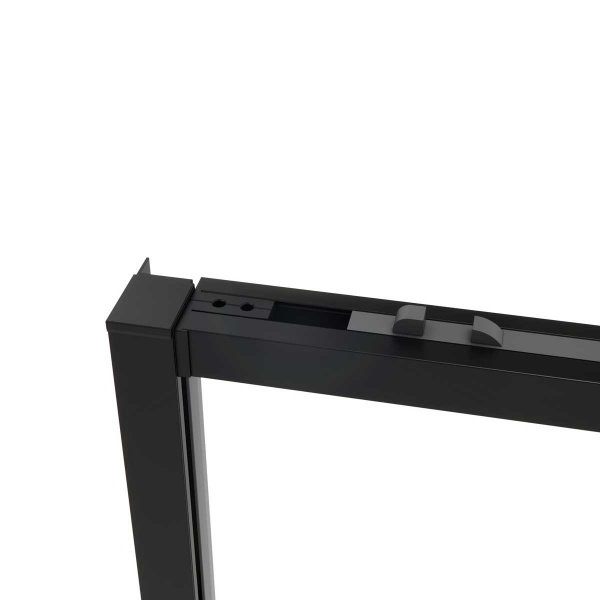 Vincea Душевая дверь Слим Софт (Slim Soft) VDS-1SS150CLB, 1500, черный, стекло прозрачное