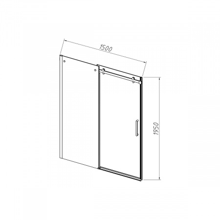 Vincea Душевая дверь Комо-Н (Como-N) VDS-4CN150CGB, 1500, черный, стекло тонированное