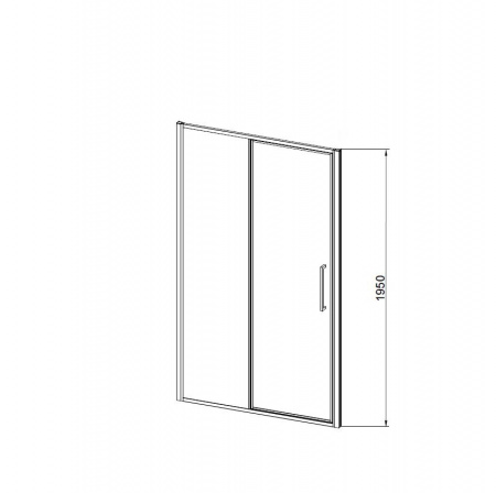 Vincea Душевая дверь Слим 8мм (Slim 8mm) VDP-4SL120CLGM, вороненая сталь, стекло прозрачное