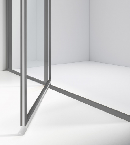 Vincea Душевая дверь Слим 8мм (Slim 8mm) VDP-4SL120CLGM, вороненая сталь, стекло прозрачное