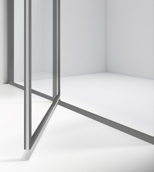 Vincea Душевая дверь Слим 8мм (Slim 8mm) VDP-4SL120CLGM, вороненая сталь, стекло прозрачное