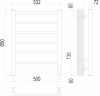 Полотенцесушитель Terminus Аврора П6 500х650 электро