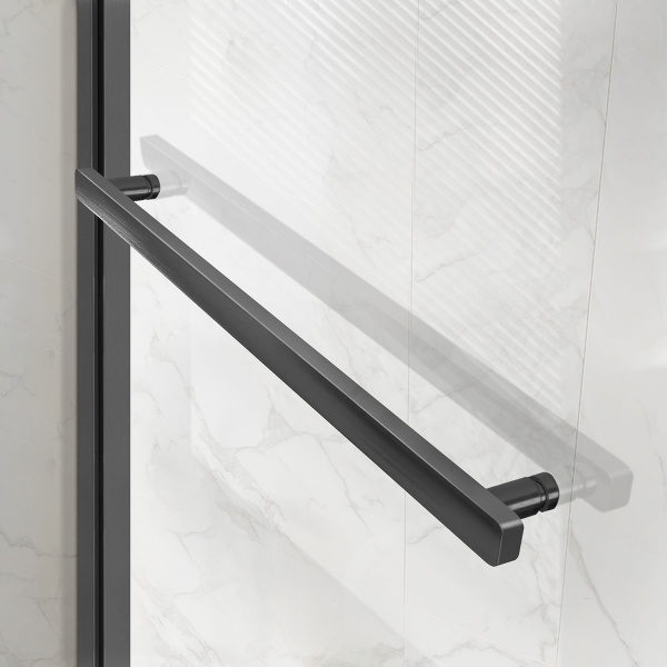 Vincea Душевая дверь Слим Софт (Slim Soft) VDS-1SS110CLGM, 1100, вороненая сталь, стекло прозрачное