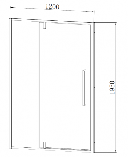 Vincea Душевая дверь Слим-Н (Slim-N) VDP-4SN120CLGM, вороненая сталь, стекло прозрачное