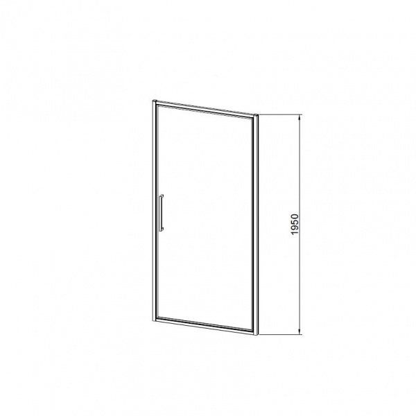Vincea Душевая дверь Слим 8мм (Slim 8mm) VDP-4SL900CLB, черный, стекло прозрачное