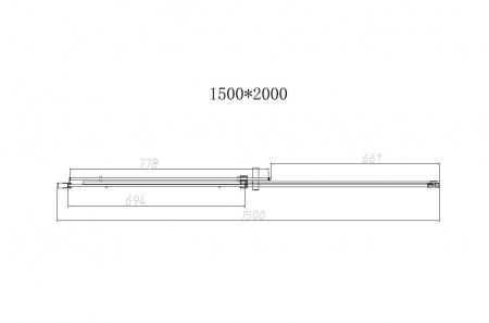 Vincea Душевая дверь Дайс (Dice) VDS-4D150CLGM, 1500, вороненая сталь, стекло прозрачное